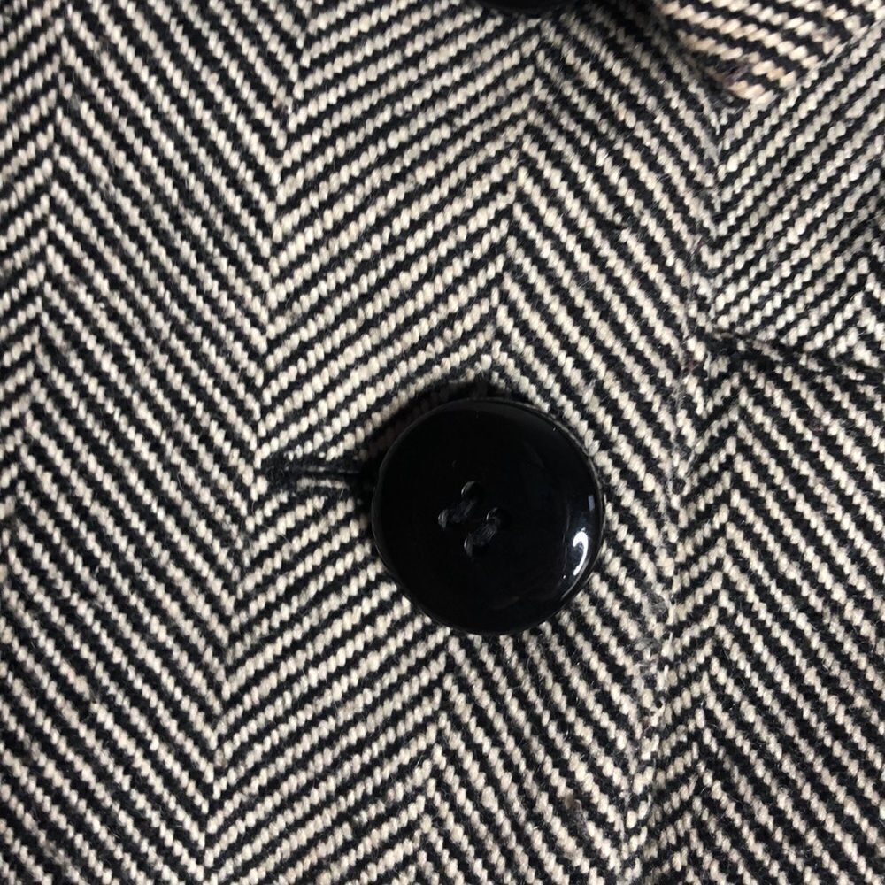 Tulle black and white striped pea coat - Picture 3 of 7